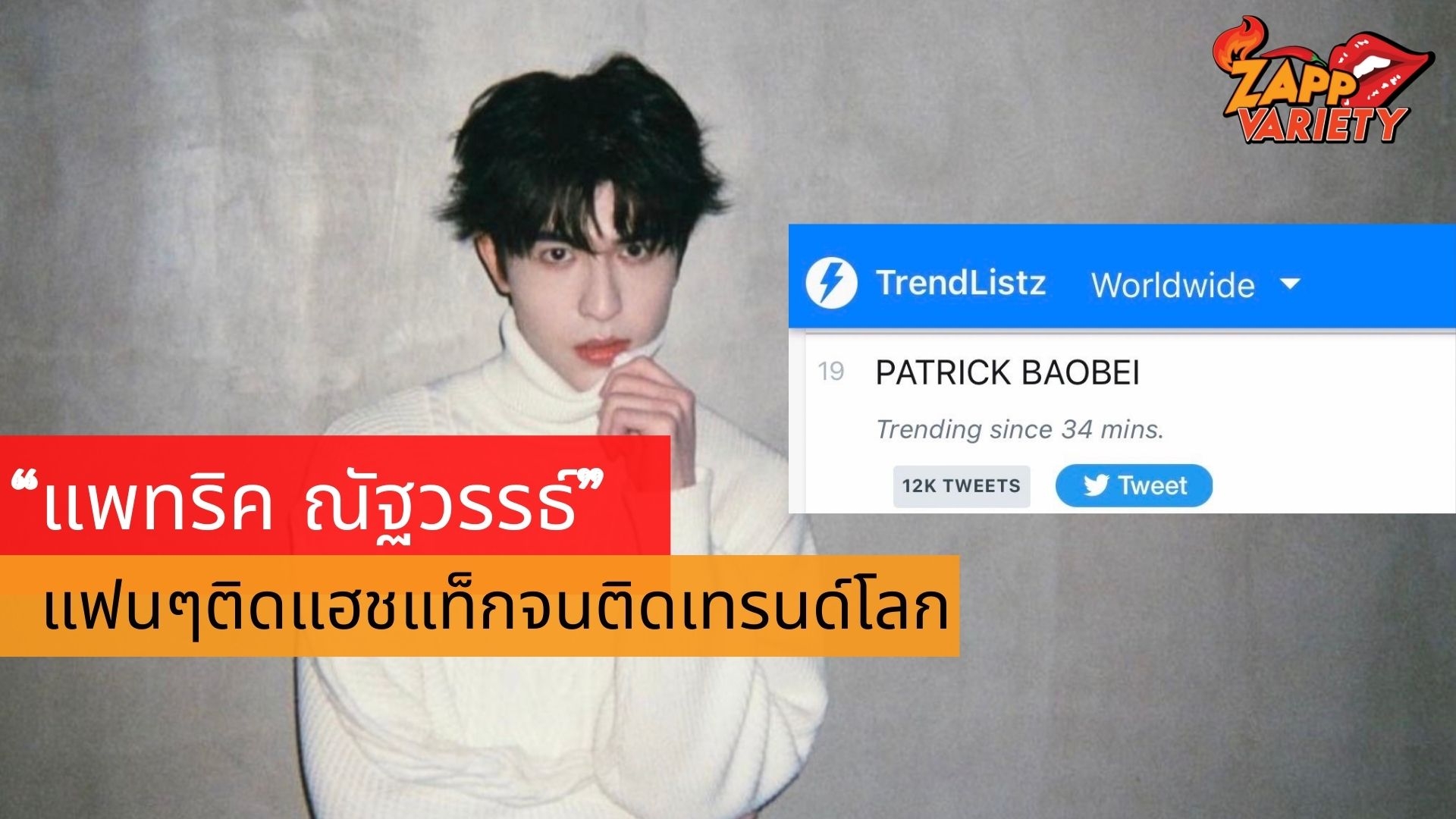 พลังแห่งความคิดถึง! แฟนๆ แห่ติดแฮชแท็กตามหา “แพทริค ณัฐวรรธ์” จนติดเทรนด์โลก